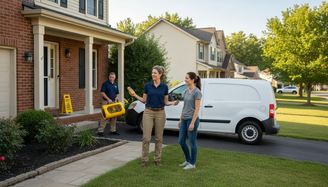 Residential water damage restoration in Bolivar, PA